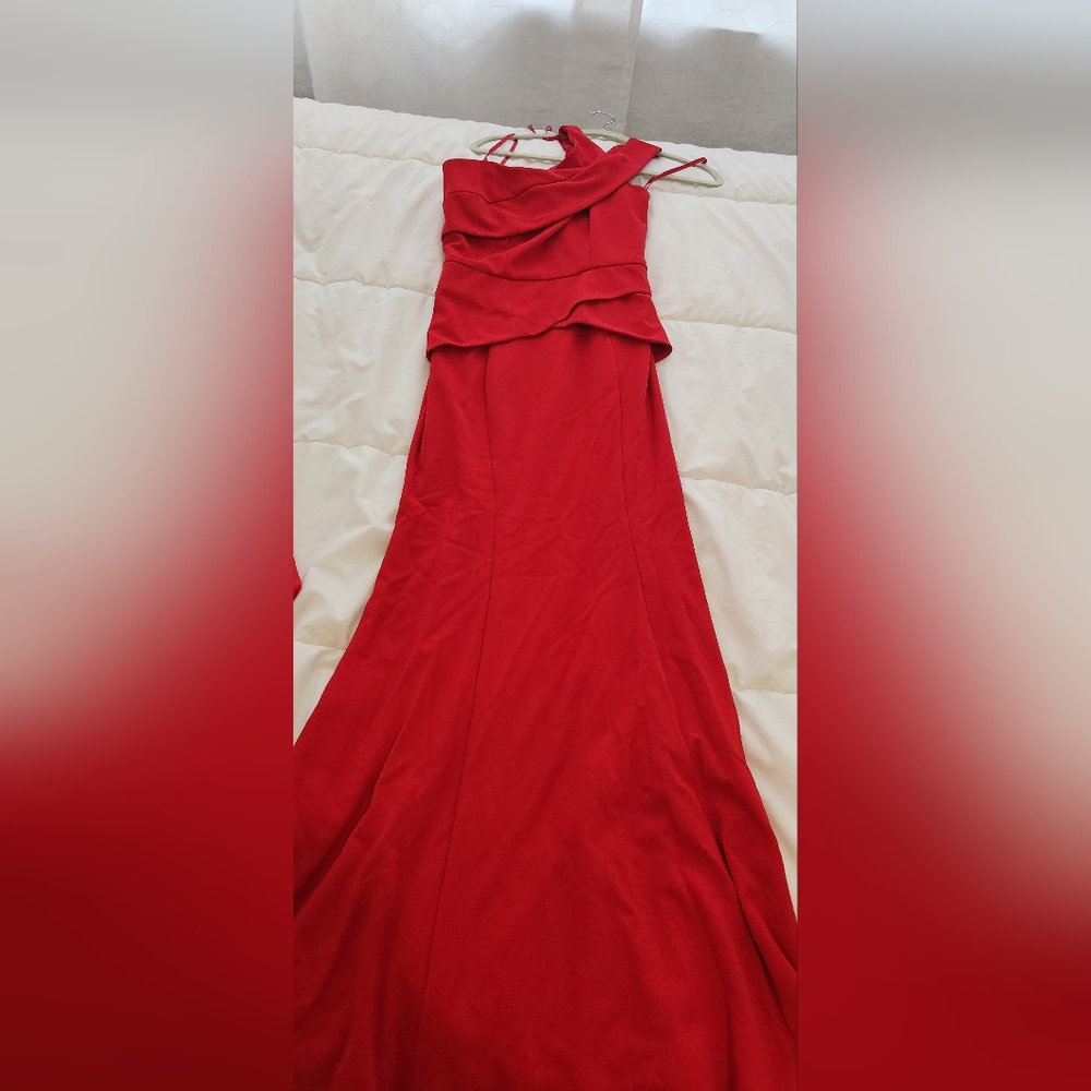 COPY - MELANIE LYNE MAXI RED DRESS SIZE 6 LIKE NEW!